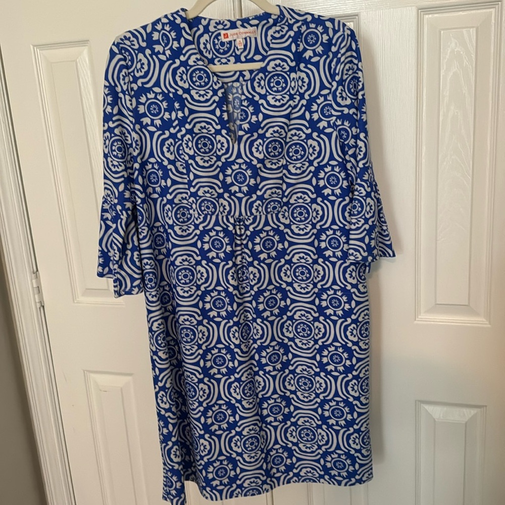 Jude Connally Kerry Dress- Blue - Size M - Extra length